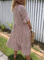 Julia™ Short-Sleeve Midi Dress