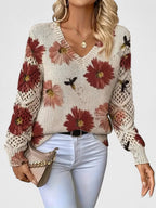 Kaiti™ - Elegant Floral Sweater