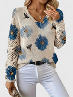 Kaiti™ - Elegant Floral Sweater
