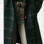 Kora™ Long Tweed Plaid Coat