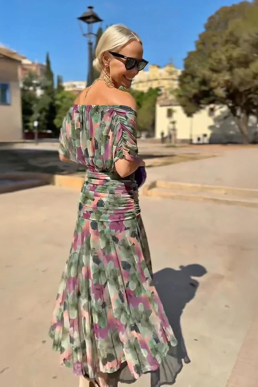 Emelia™ Elegant V-Neck Maxi Dress