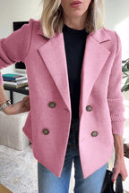 Camryn™ Elegant Knit-Sleeve Blazer