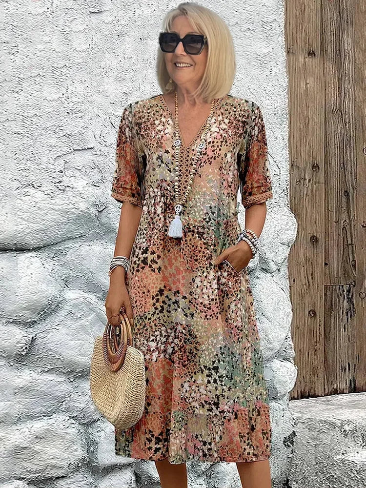 Maya™ Vibrant Midi Dress